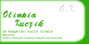 olimpia kuczik business card